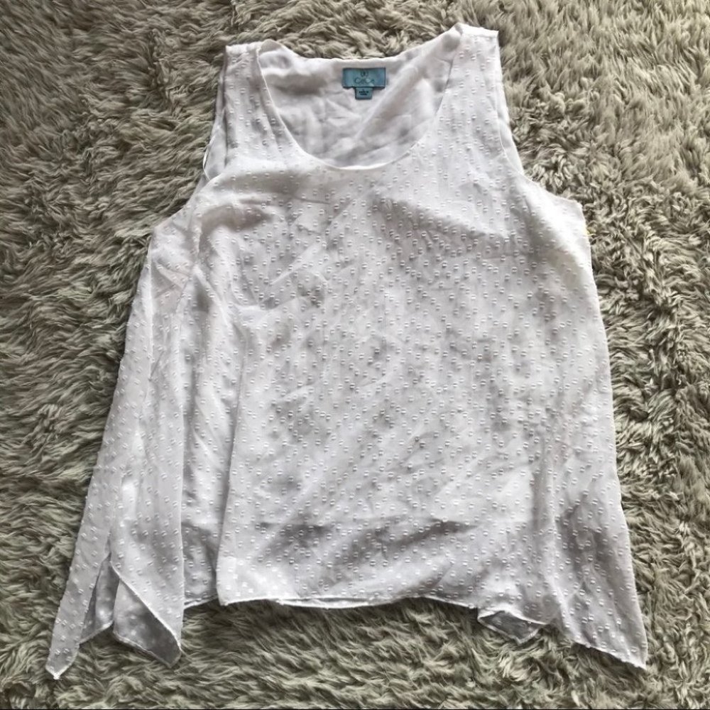 CeCe by Cynthia Steffe Fil Coupe Chiffon Top